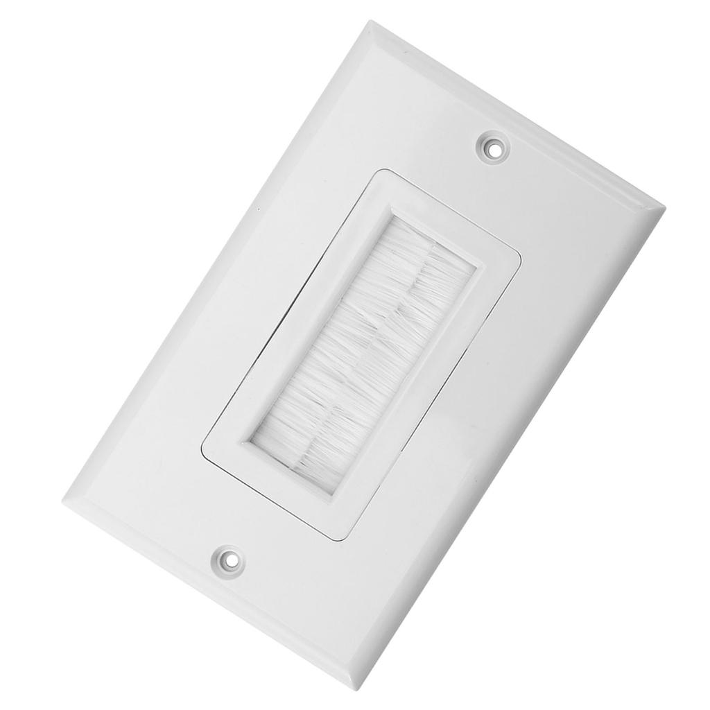 Plastic Anti dust Brush Cable Wall Plate Port Insert Cover Outlet Mount Multimedia Panel New #1
