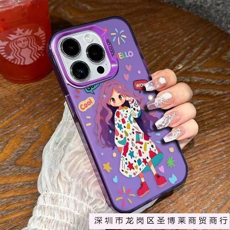 Personality girl applies to Apple 17Promax mobile phone case iPhone16 vitality case Japan and Korea 15/1413/