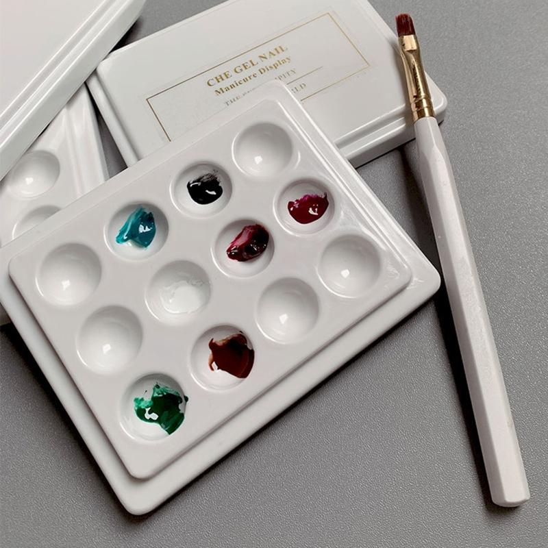 Nail Art Palette Makeup Mixing Palette Manicure Drawing Tray for Nail Design