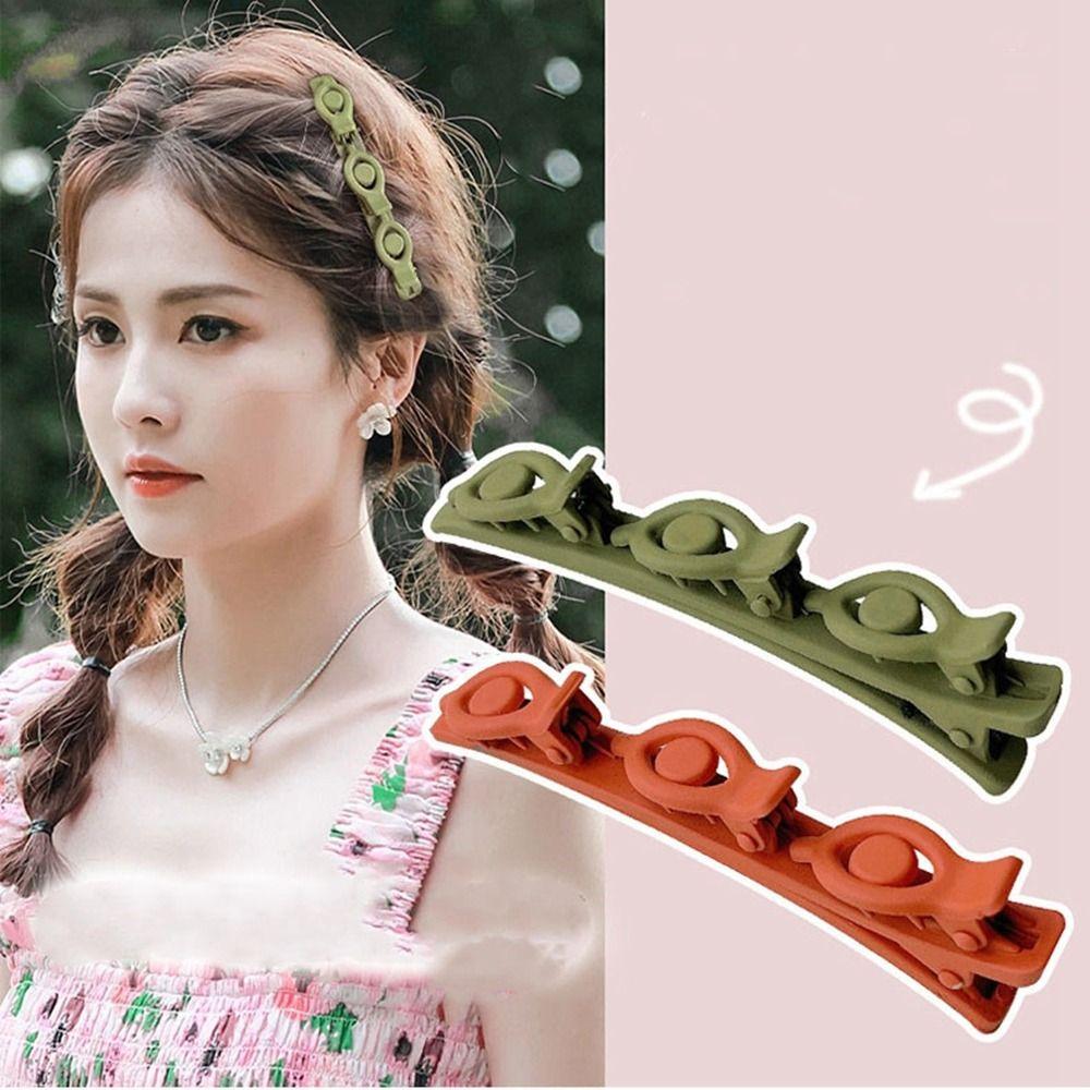Korean Style Braided Hair Clip Plastic Bangs Clip Retro Duckbill Clip  Streetwear