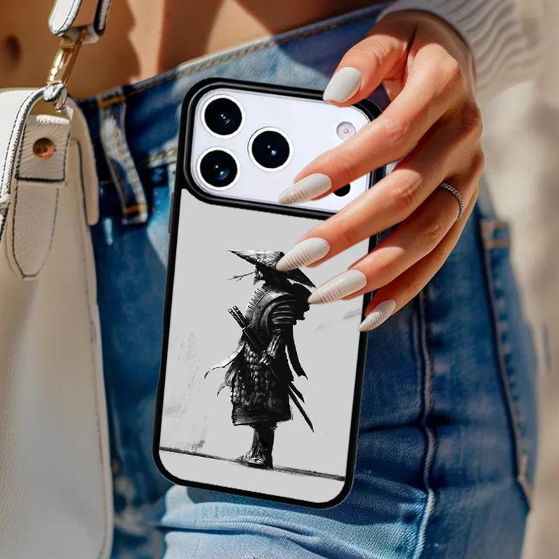 Japan Samurai Art Phone Case For iPhone 17 Air 14 15 13 12 Max Cover For Apple 14 15 16 16e 11 Pro Max Plus