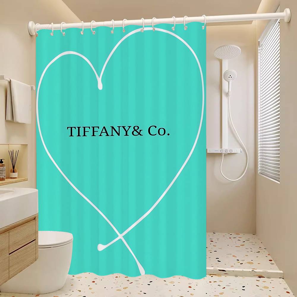 

Fashion-T-T-Tiffanys -C-Cos-S 1Pc Pattern Shower Curtain Plus Hooks Waterproof Machine Washable Polyester Fabric Abstract W60H190(CM)-1 Pcs