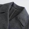 Elegant Warm Women Long Woolen Overcoat Thick Long Sleeve Solid Color Coat