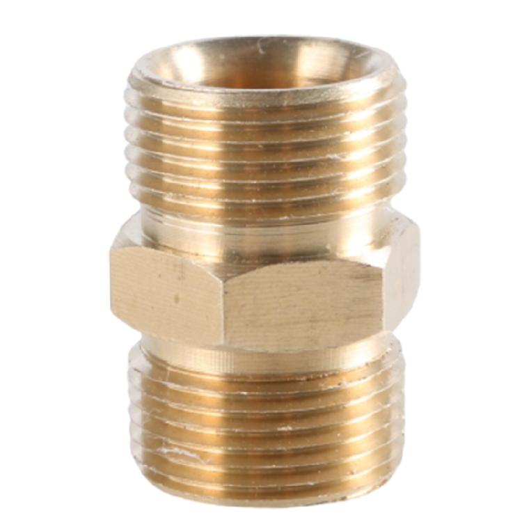 Brass Pressure Washer Hose Extender, M22 15mm to M22 14mm Male, Easy Installation,High Pressure Hose Extension Connector