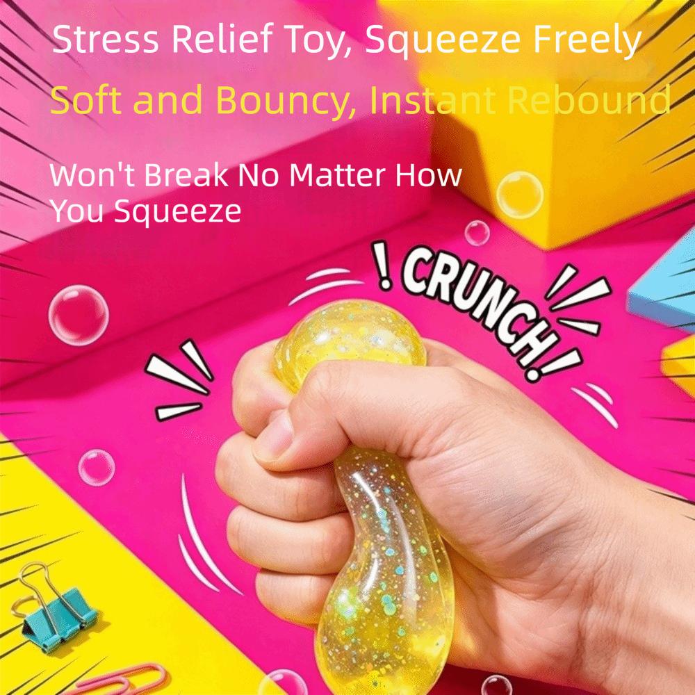 Soft Squishy Fidget Toy Squeezing Crunchy Sound Toy Soothing Crystal Clay Crispy Squishy Kids
