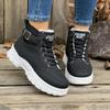 Ciepłe Grube Pluszowe Sneakersy Damskie Zimowe Wygodne Gruba Podeszwa Antypoślizgowe Futrzane Śniegowce Wodoodporne Buty Turystyczne Duży Rozmiar 45