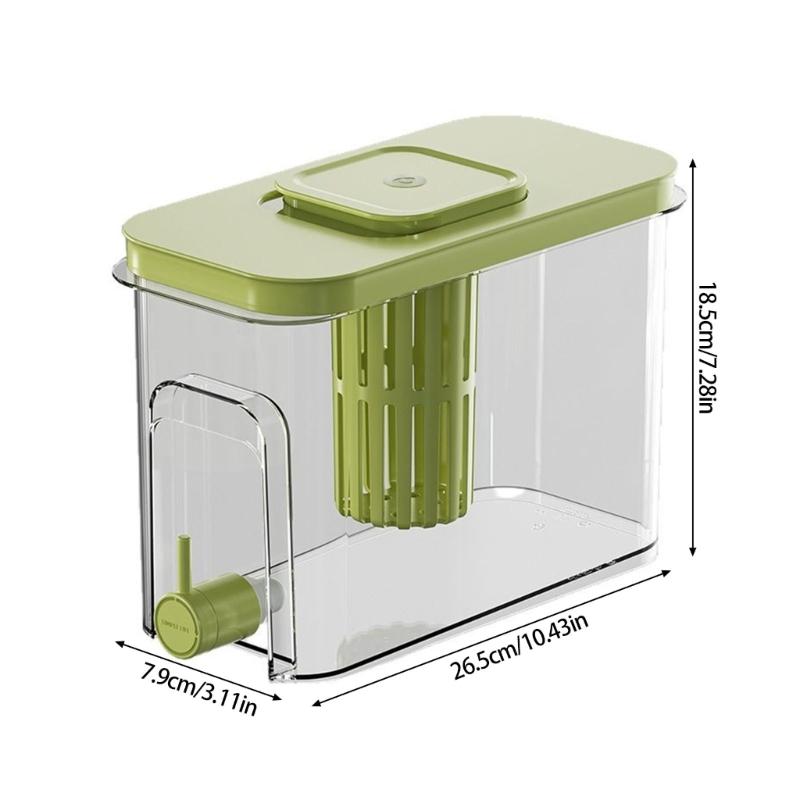 Contenitore Trasparente per Bevande da 4L per Uso Alimentare A prova di Perdite Design con Rubinetto Erogatore di Bevande Estivo per Interni Esterni