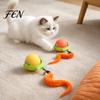 Indoor Cat Entertainment Interactive Ball, Self Rolling Ball with Bell And Detachable Plush Tail, Automatic Obstacle Avoidance, Rechargeable Light for