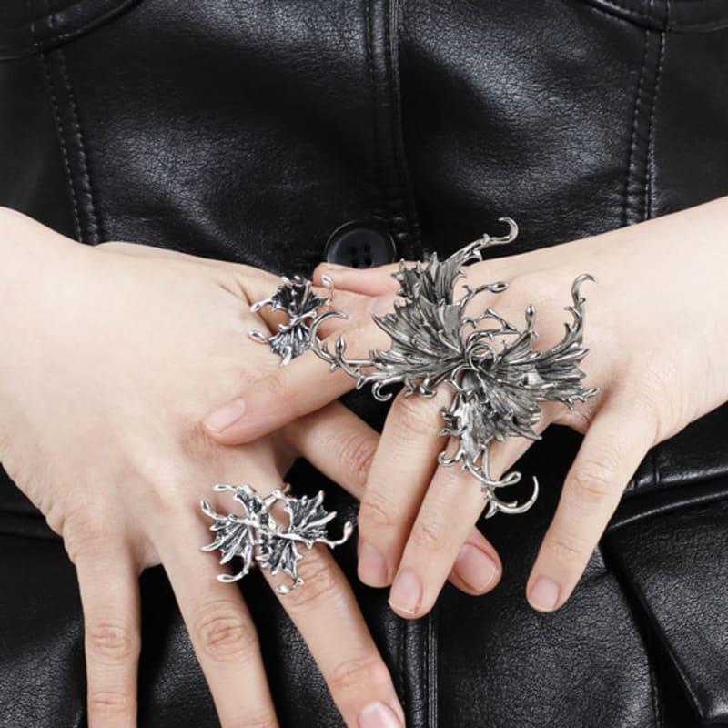 

32DAWN [micro]DARK THORN FAIRY RING [SILVER 925] No. 14