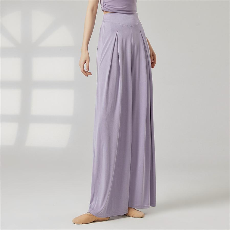 Damen Klassischer Tanz Trainingshose Ausgestellte Hose Atmungsaktiv Lockerer Schnitt Damen Ballett Moderner Tanz Performance Elegante Hose