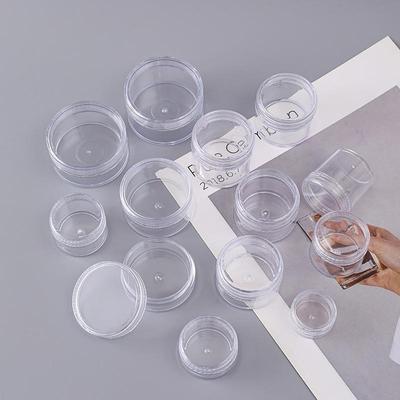 PS Przezroczysta Podróżna Butelka na Krem Kosmetyczny - Przenośny Plastikowy Okrągły Pojemnik Próbny
