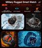 New Military Sports Smart Watch 1000mAh Battery 5ATM Waterproof LED Flashlight Fitness trackr Smartwatch Men