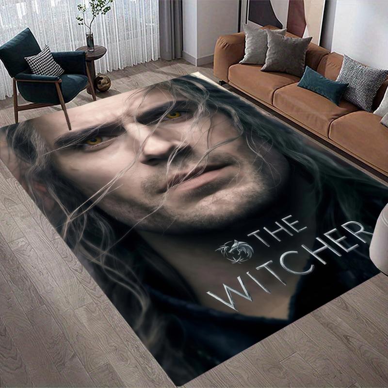 The Witcher Home Sofa Decoration for Living Room & Bedroom, Non‑Slip Play Flannel Floor Mat for Game Room
