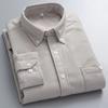 New Spring and Autumn Fashion Versatile Casual Loose Oversized Real Pocket Corduroy Fine Stripe Middle Youth Old Age Shirt