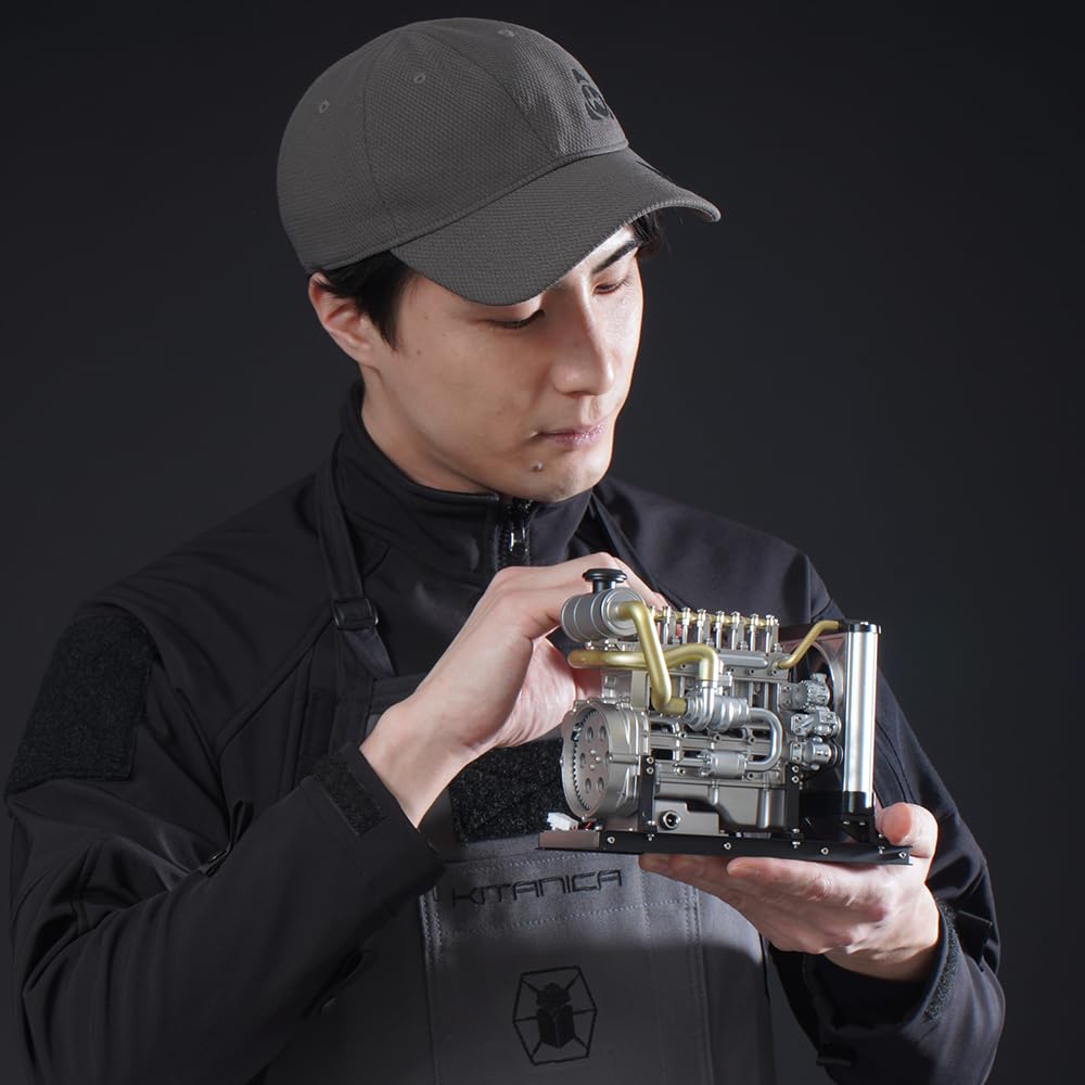 TECHING Diesel Engine Assembly Fully 3D 300 Adult Motor Estimated Construction 4 Hours Kit, Functional, Puzzle, Metal, Pieces, Physics, Toy, Gift,