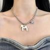 Sweet Enamel Colt Horse Pendant Necklace Funny Cartoon Pony Pendant Necklace  Decoration