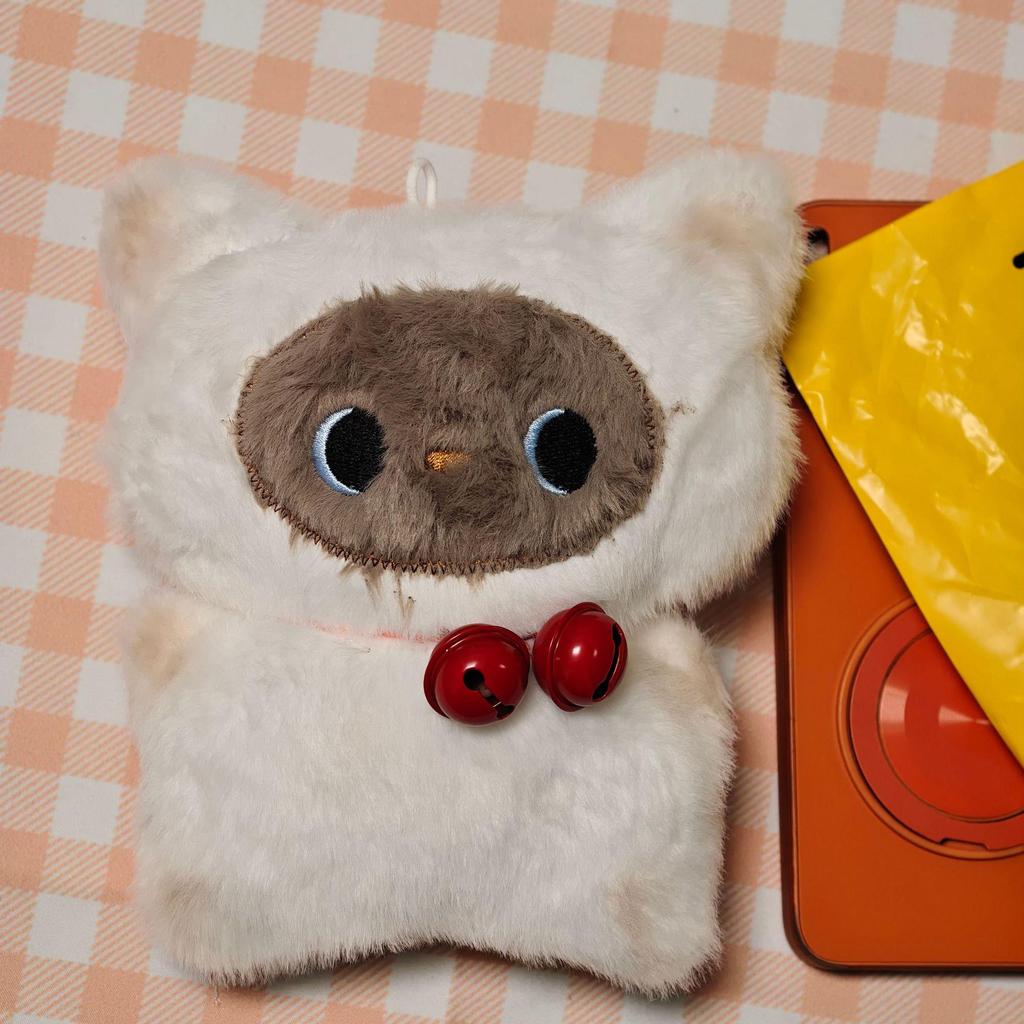 Siamese Cat Plush Toy Bag Charm - Jumbo Squeaky Doll Gift