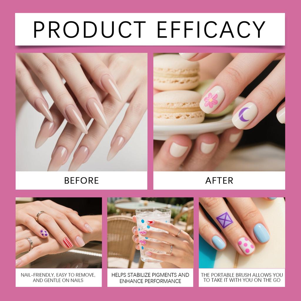 The Artistic Pen Features Bright Colors, Is Easy To Handle, Suitable For DIY In Various Occasions,, Resistant To Damage, Water And Fading.5ML