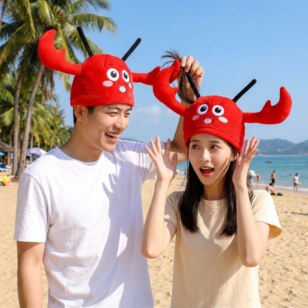 Funny Look Lobster Costume Hat Big Claw Lobster Headgear Versatile Photo Prop Headwear  Halloween