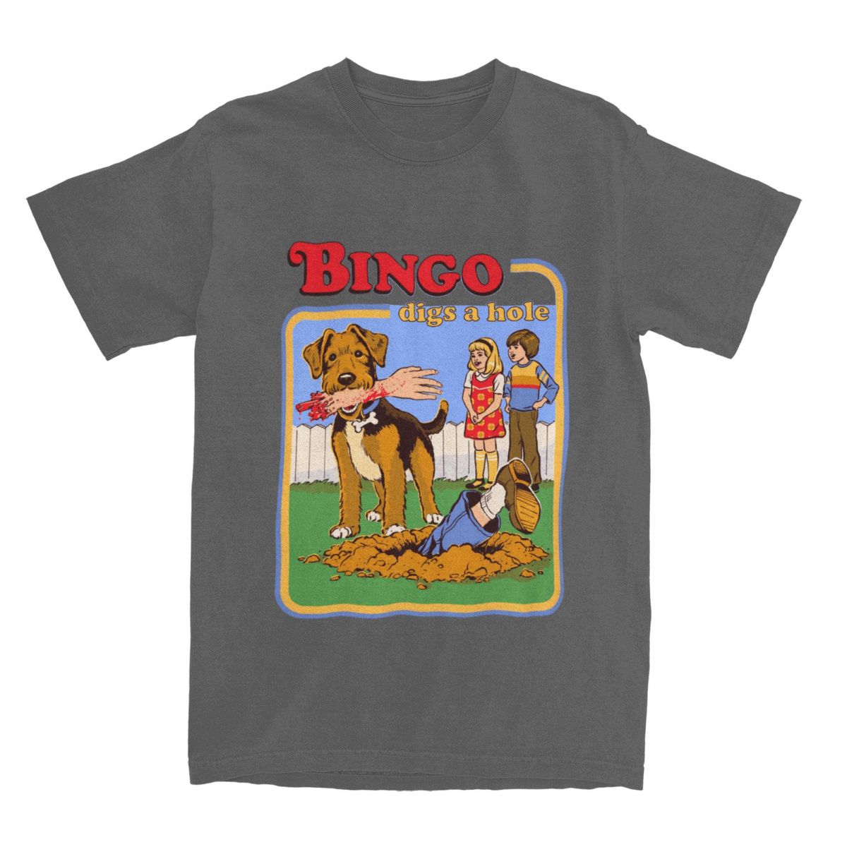 

Мужские и женские винтажные футболки с ужасами и темным искусством Bingo Digs A Hole, потрясающая одежда из 100% хлопка в стиле 80-х годов, юмористическая футболка M