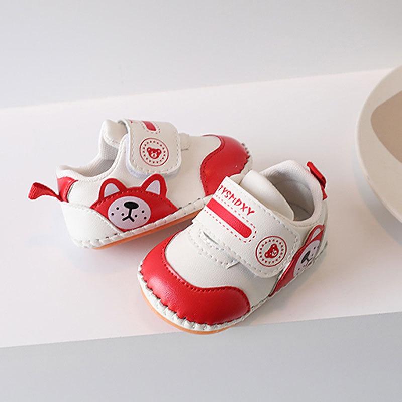 Infant Soft-Sole First Walkers New Season Baby Shoes for 0-18 Months, Trendy Cartoon Style Unisex Toddler Sneakers