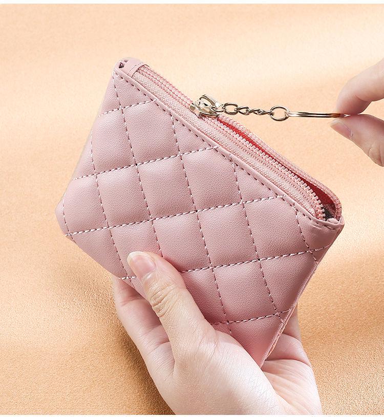 Women's Large Capacity Coin, Cash & Card Pouch with Key Holder and Lipstick Compartment