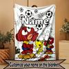 Custom Name Personalized Bamse Print Blanket, Home Decor, Bedroom, Sofa, Camping, Couch, Gifts for Birthday Christmas