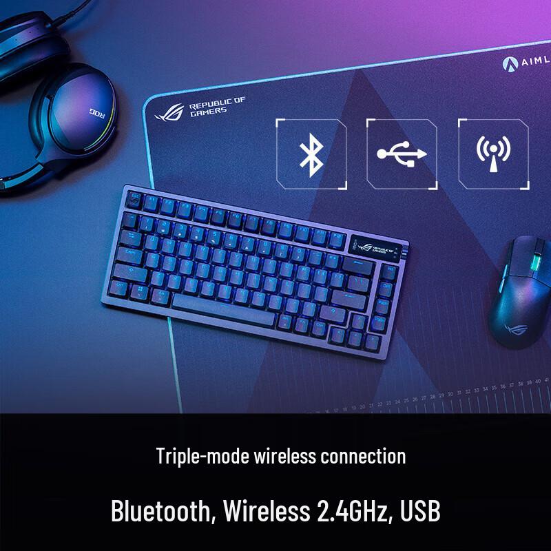 ASUS ROG Azoth 75% Tri-mode Gaming Mechanical Keyboard