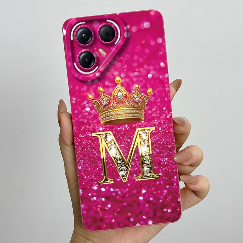 For Tecno Pova 7 Pro Ultra 5G Case Luxury Crown Letter Silicone Soft Phone Case For Tecno Pova7 Pro Ultra Shockproof Back Covers