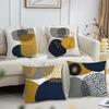 BohemianStyle Mustard Yellow Gray Abstract Art Cushion Cover For Pillow Printing Sofa Decoration Room Office Nordic Simplicity