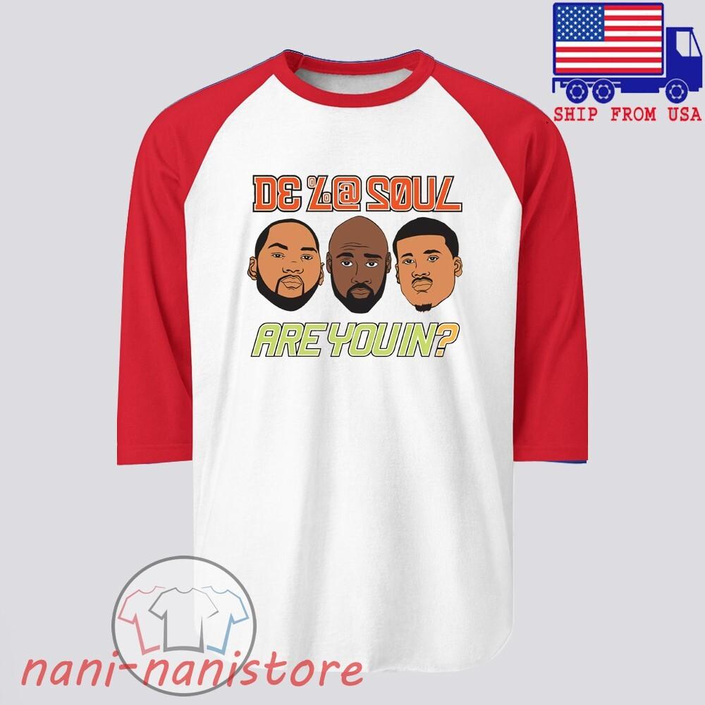 

De La Soul Are You In Men#039;s Raglan Red Size S2XL Unisex T-Shirt S