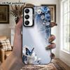 Phone Case: 2D Flat Samsung Galaxy A34 A35 M05 M06 S20 S22 S21 FE Plus 5G Protective Case, Couple Style, Blue Rose Butterfly, Christmas and Halloween 