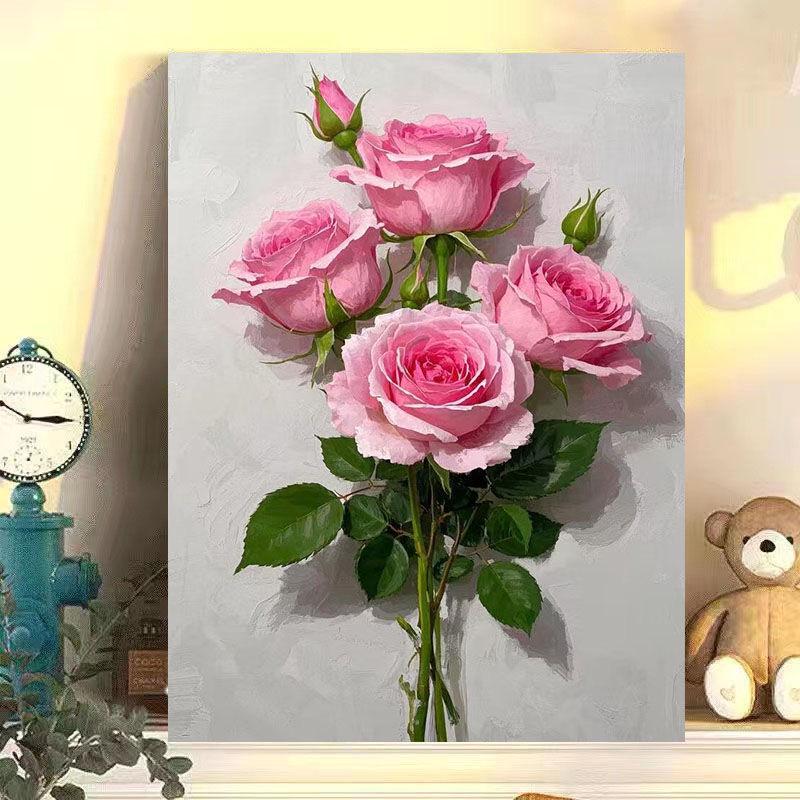 Minimalist DIY Floral Oil Painting Kit - Stress Relieving Decorative Art