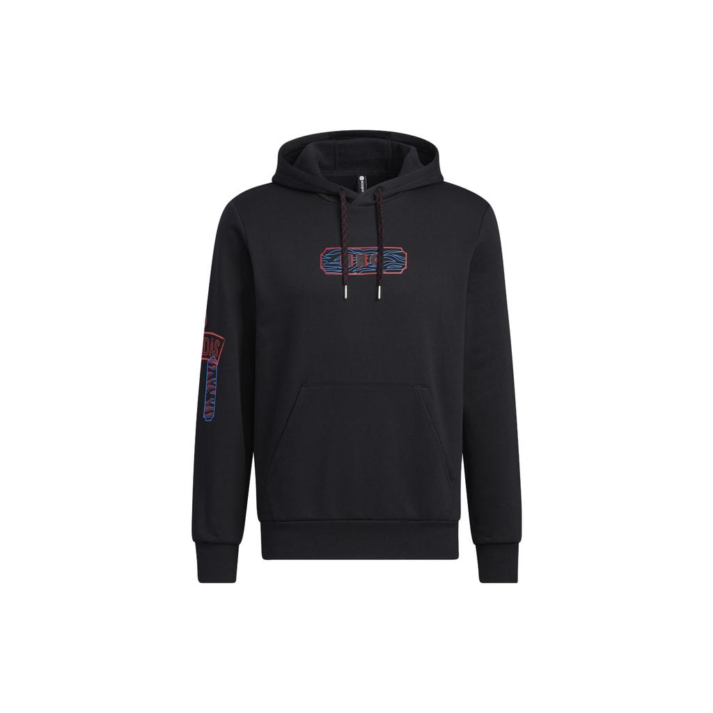 Adidas Hooded Casual Long Sleeve Sweatshirt Unisex Tops Black HC9692