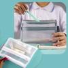 Pencil Case File Folder School Stationery Supplies Cosmetic Storage Bag Double Mesh Pencil Bag