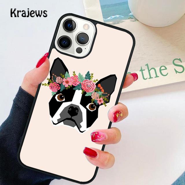 Boston Terrier Dog Puppy Soft Phone Case Cover For iPhone 17 Air 16 15 14 Plus 11 12 13 Pro Max Coque Shell Fundas