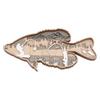Hohle Holzfischfigur Mehrschichtige Buchsbaum-Dekorations-Hohlholzfisch-Streifen für Zuhause, Büro, Kantine, Barsch