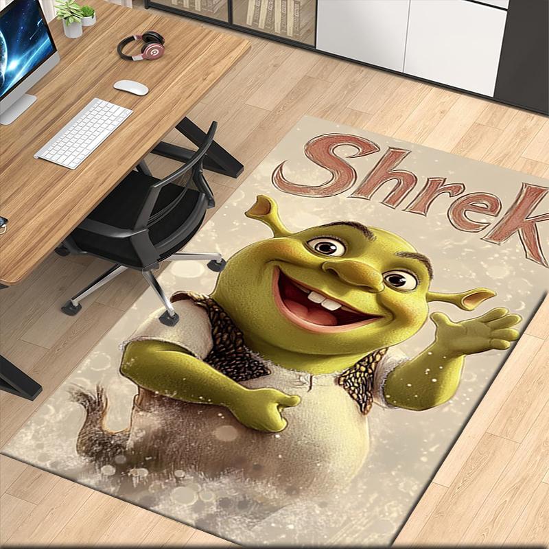 Shrek Printed Carpet, for Office Chair Living Room Bedroom Kitchen Room Decor Gifts.