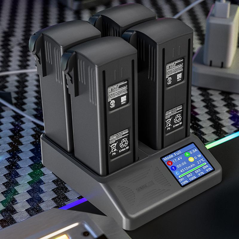 4-Way Digital Display Charging Hub For DJI Mavic 3 Battery Charger for DJI Mavic 3 Pro/Mavic 3 Classic/3 Cine Drone Accessories