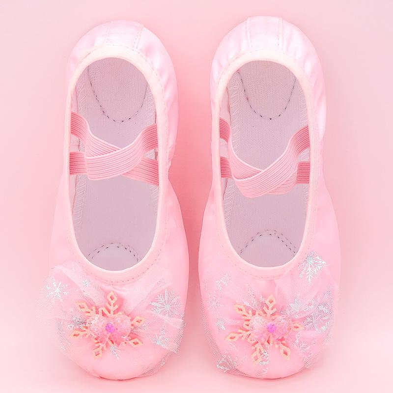 Ballet Dance Soft Sole Pink Satin Shoes for Women & Girls - Lace-Free, Ideal for Summer Performance & Practice