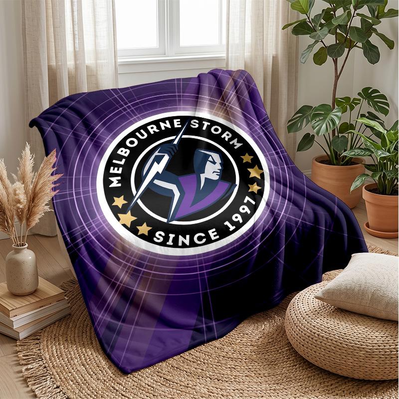 Coperta in Flanella Pile Melbourne Storm Coperta Calda e Accogliente per Divano Letto Viaggio Uso in Tutte le Stagioni