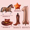 9pcs Western Party Balloons Horse Boots Balloons Wild West Cowboy Rodeo Themed Birthday Party Bachelor Party Farm Decorations