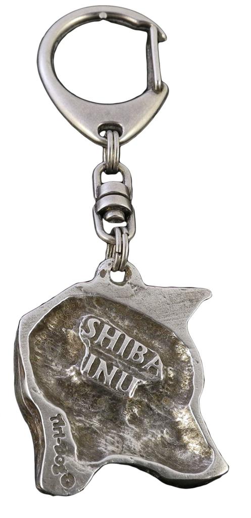 Shiba Inu, Japanese Small Size Dog – Silver-plated key ring with a dog in a gift box, handbag decoration | Art-Dog