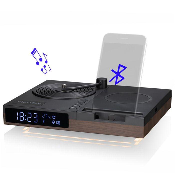 Réveil - KIENZLE - Rétro Avec Bluetooth® - Charge Sans Fil - Affichage Température - Éclairage D'ambiance