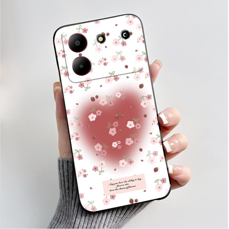 For ZTE Blade A54 Case Protective Soft Silicone Flower TPU Covers for ZTE BladeA54 4G Bumper For Blade A34 A 54 Phone Cases Bag