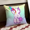 Glittering Magical Unicorn Cushion Cover Reversible Soft Durable Pillow Cover Home  Car MultiScene Use for Daily Comfort
