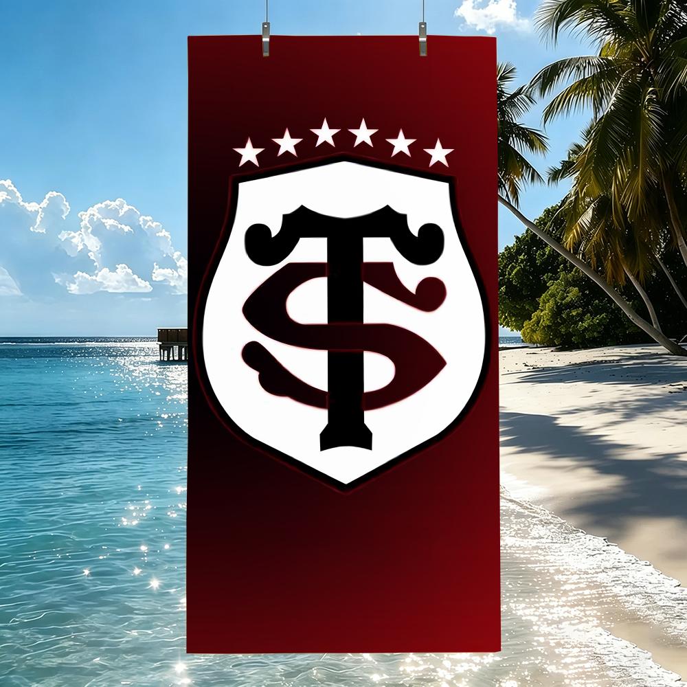 Asciugamano S-Stade Toulousain Asciugamano da spiaggia in microfibra, ad asciugatura rapida, senza sabbia, fibra ultrafine, super morbido.