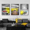 Aesthetic Fashion Port Scenery Canvas Painting Wall Art Lake Boat Poster Office Living Room Corridor Home Decoration Mural No Frame
