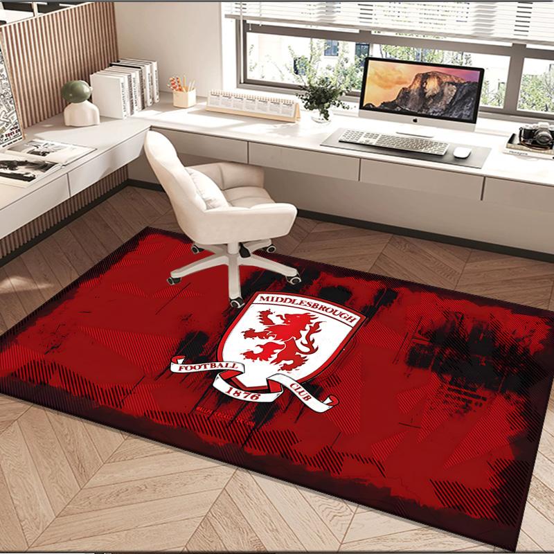 1PC rug Middlesbrough Football Club Crest Carpet, Chair Rug,Area Rug for Office Bedroom living rooms bedroom, Doormat decor Christmas fan gifts