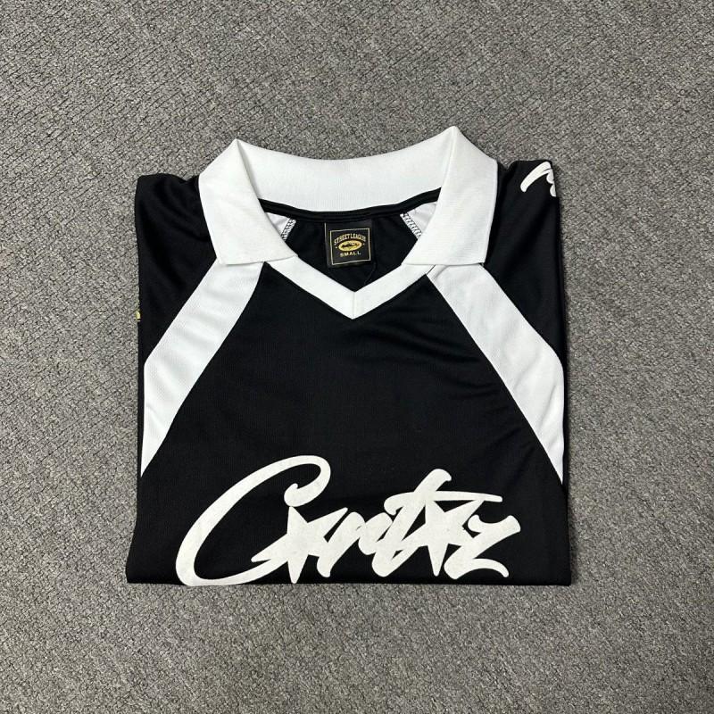 Mens Streetwear Graphic Tee Black White Contrast Print Loose Fit Cotton T-Shirt 2026